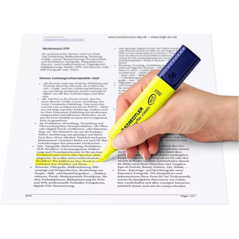 Marker Staedtler Textsurfer classic 364 wigpunt groen oranje roze geel