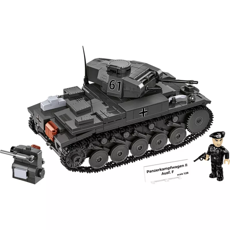 Bouwset Cobi Panzerkampfwagen II Ausf. F – 813 onderdelen, zwart, leeftijd 9+