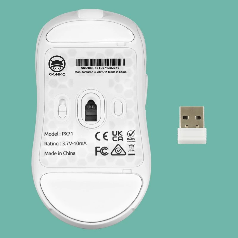 GAMIAC PX71 gaming-muis ambidexter RF Wireless + USB Type-A optisch 16000 DPI