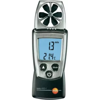 Luchtstroommeter testo 410-1 (0560 4101) — handzame schoepenradanemometer voor het meten van luchtsnelheid en temperatuur