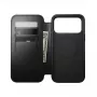 Smartphone leren folio Nomad Modern Leather Folio voor iPhone 17 Pro – zwart Horween
