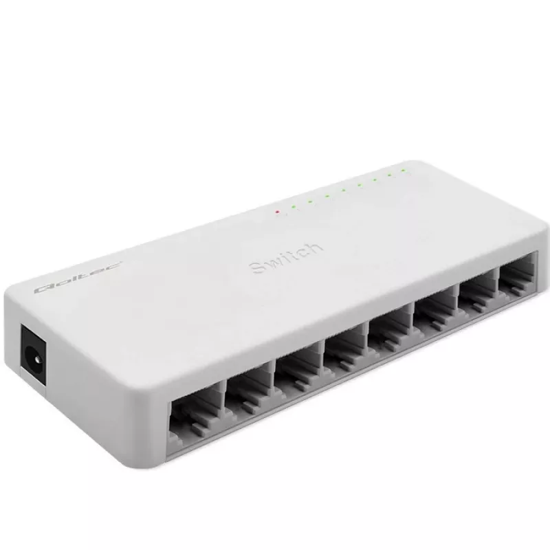 Qoltec netwerk-switch 8x RJ45-poort 1000Mbps LAN
