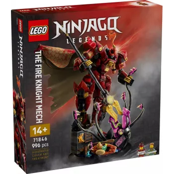 LEGO bouwset NINJAGO 71846 Vuurnridder-mech, 996 onderdelen, 2 minifiguren, beweegbare ledematen, 260 mm hoogte