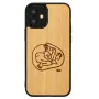Beschermhoes Man and Wood voor iPhone 12 mini — kindvriendelijk visdesign