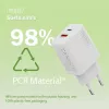 AC USB-oplader DIGITUS 20W, 1x USB-C, 1x USB-A, ingang 100–240V, wit