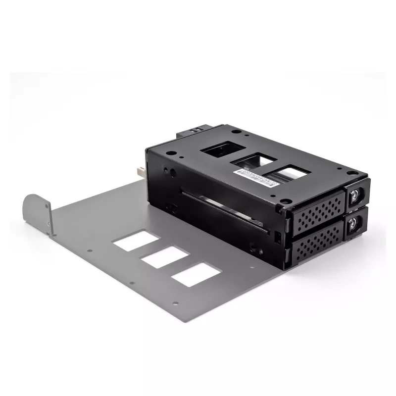 Slim Bay wisselraam voor 2 x 2.5? U.2 NVMe SSD met 5.25? raam