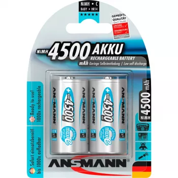 1x2 Ansmann maxe accu NiMH baby 4500 mAh Duits (5035352)