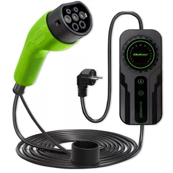 Mobiele lader voor elektrische voertuigen QOLTEC 52468 Type 2, 3,5 kW, 16 A, 5 m kabel, IP65