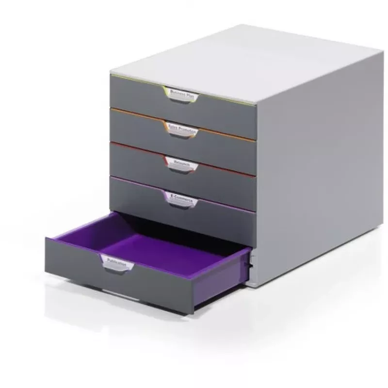 Durable VARICOLOR 5 Ladebox, 5 laden, meerkleurig