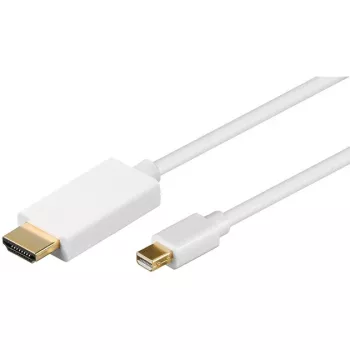 Wentronic Goobay Mini DisplayPort naar HDMI-adapterkabel 1.2, wit, 2 m - Mini DisplayPort-stekker > HDMI™ standaardstekker (type A) (52861)