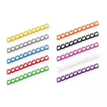 VALUE kabelmarkeringsset voor patchkabels, 4 - 5,5 mm, 10 x 10 stuks, meerkleurig