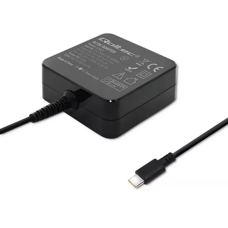 Qoltec 51027 oplader | 65W | 5-20,3V | 2-3,25A | USB Type-C | PD