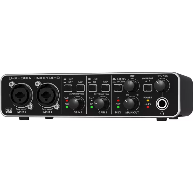 Behringer UMC204HD aanvullende muziekuitrusting