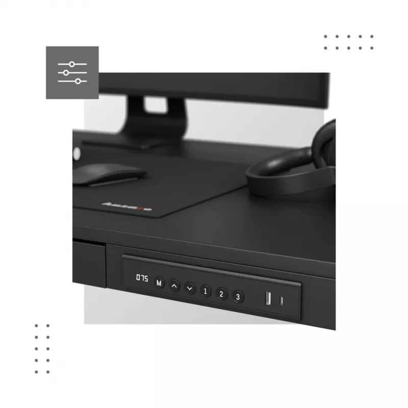 Elektrisch bureau MA-Leader 8.2 zwart