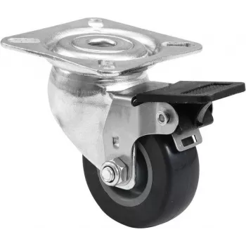 Zwenkwiel 50 mm Roadinger 30004016 grijs met rem