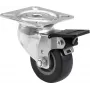 Zwenkwiel 50 mm Roadinger 30004016 grijs met rem