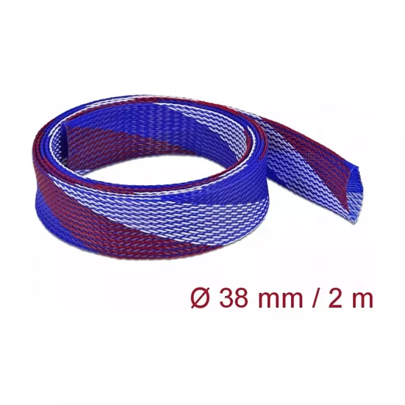 Kabelmantel DeLOCK 20756 blauw rood wit