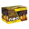 VISIONAL LED-tuinlichtsnoer met 15 E27-fittingen, 15 m lengte, 1 m afstand, zwarte kabel (H05VV-F 2x0,75)