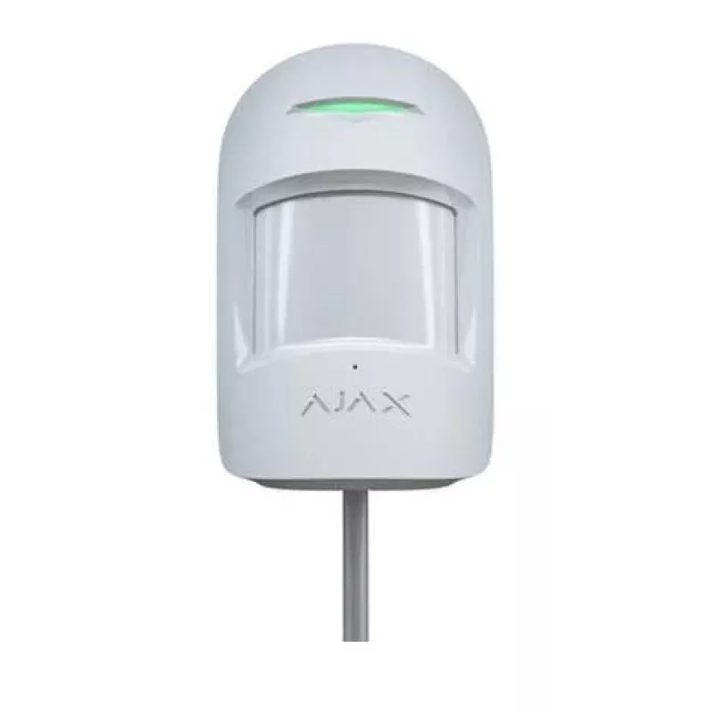 Bedrade PIR-bewegingsmelder Ajax Superior CombiProtect Fibra — wandmontage, 12 m, Wit