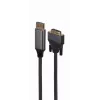 Videokabel-adapter Gembird CC-DPM-DVIM-4K-6 – DisplayPort naar DVI, 1,8 m, 4K, zwart