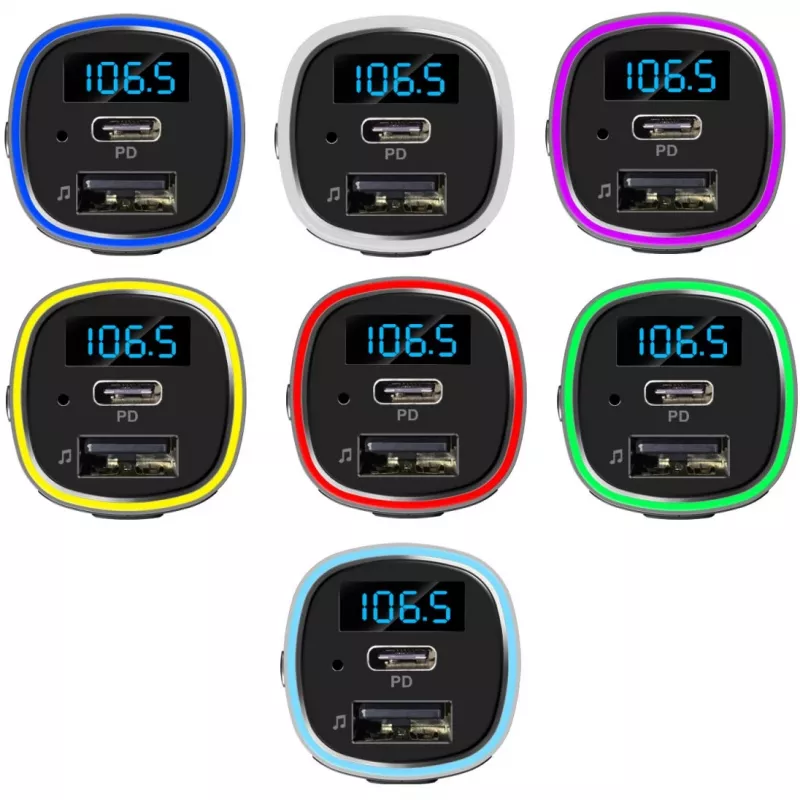 FM-transmitter 4smarts 456201 sigarettenaansteker zwart zilver AM FM Bluetooth