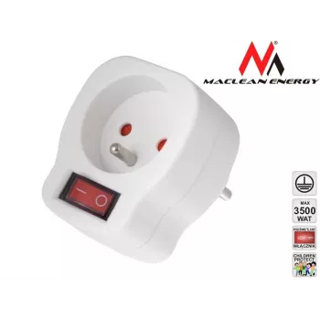 Stopcontact MACLEAN AC-stopcontact MCE13 met schakelaar