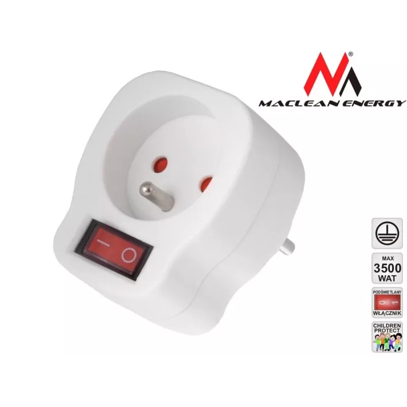 Stopcontact MACLEAN AC-stopcontact MCE13 met schakelaar