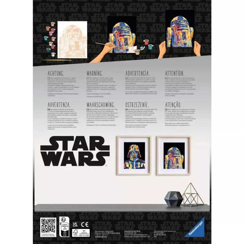 Kleurenset Ravensburger CreArt Star Wars R2‑D2 – schilderen op nummer-set