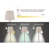 Beper P207ILI202 oplaadbare led-tafellamp, aanraakschakelaar, dimbaar, poeder