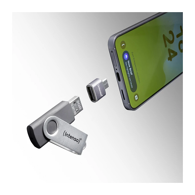 Intenso 3-pack USB-adapter USB-A -> USB-C C480C aluminium