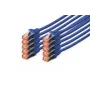 DIGITUS CAT6 S/FTP patchkabel, 0,5 m, blauw, 10-pack