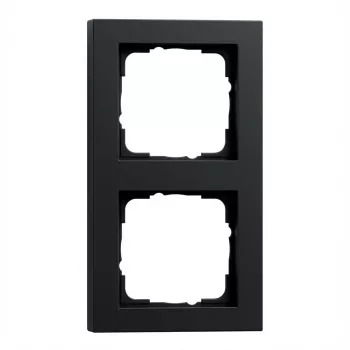 Lijst voor 2 modules Gira E2 zwart – model 21209
