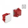 Drukschakelaar DELOCK Easy 45 2P 250V 10A wit, 45×45×37 mm