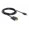 Delock kabel DisplayPort 1.1 stekker > DVI 24+1 stekker passief 3 m zwart (82592)