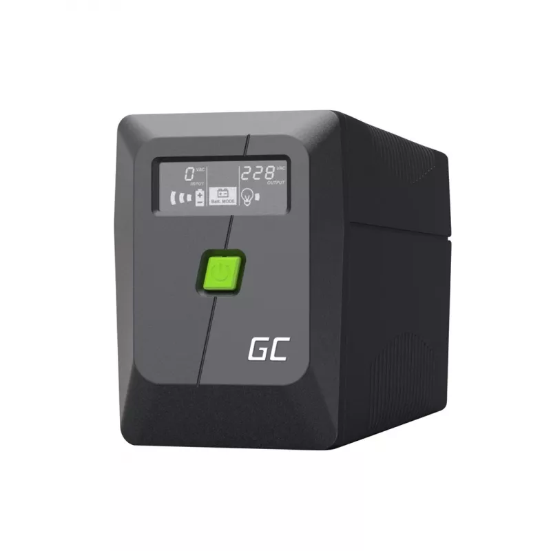 Green Cell PowerProof UPSLM360 650VA / 360W line-interactive UPS met LCD, 12V 7Ah