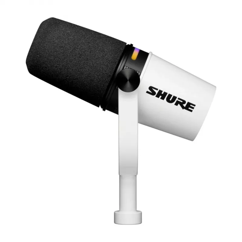 Shure MV7+-W - tafel-/zangmicrofoon met XLR/USB-C-aansluiting, wit
