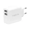 LogiLink voeding - 12 watt - 2,4 A - 2 uitgangspoorten (USB)