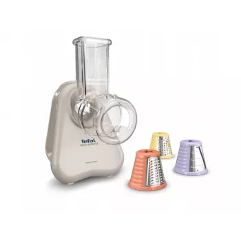 Elektrische groentesnijder Tefal Fresh Express DN853BE0 — 150 W, 3 verwisselbare invoer, 1 snelheid, crème