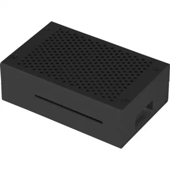 Aluminium behuizing voor Raspberry Pi 4 B van JYT, model RB-AlucaseP4+01B, zwarte uitvoering