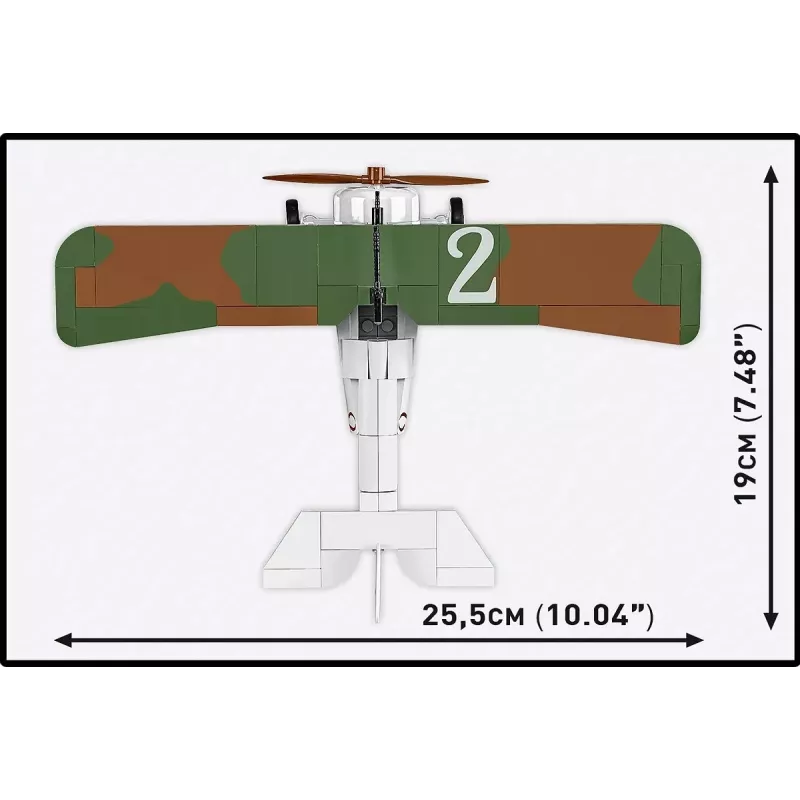 Constructieset Cobi Blocks Nieuport 17 C.1 277 stuks — modelvliegtuigbouwpakket, verzamelbaar steekblokjesset