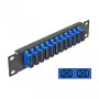 Glasvezel patchpaneel DeLOCK 10 inch 12 poorten SC duplex blauw 1U zwart