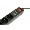 Gembird SPF5-C-10 overspanningsbeveiliging zwart 5 AC-stopcontact(en) 250 V 3 M