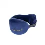 Reis-nekpijnkussen Qmed DRQE3J1CDXUXP — gecontourneerd ergonomisch PU-schuim, 240×230×125 mm, dichtheid 45 kg/m³, granaatrood