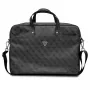 Laptoptas GUESS GUCB15P4TK 16 inch zwart Saffiano met 4G Triangle Logo