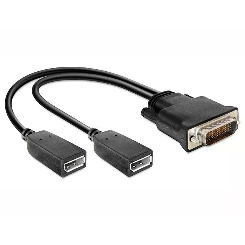 Videokabeladapter DeLOCK 65354 DMS naar 2 x DisplayPort zwart
