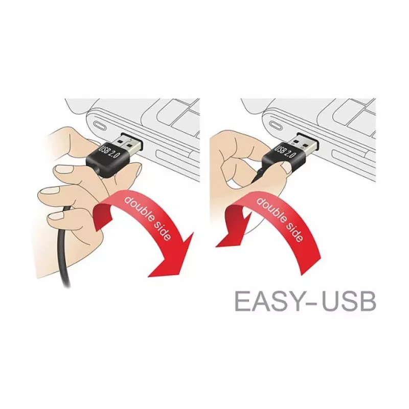USB-kabel DeLOCK 83857 USB 2.0 3 m USB A micro-USB B zwart