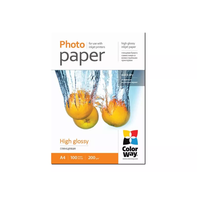 Fotopapier glanzend Colorway PG200100A4 A4 wit