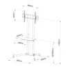ART STO S-08A mobiele tv-wagen met beugel voor 30-65 inch schermen, max. 60 kg
