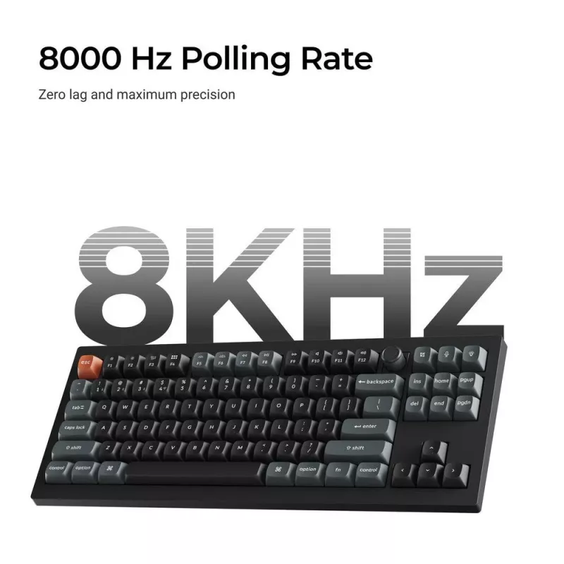 Mechanisch toetsenbord Keychron V3 Ultra 8K – QWERTY, Bluetooth & kabel, RGB, zwart