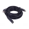 UNITEK Y-278 USB-kabel USB 2.0 10 m 2 x USB-A USB-A zwart